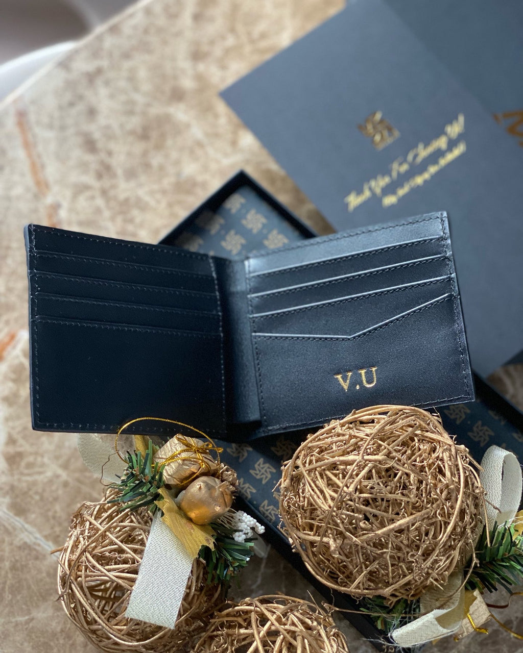 Black Python Snake Leather Classic Bifold Wallet