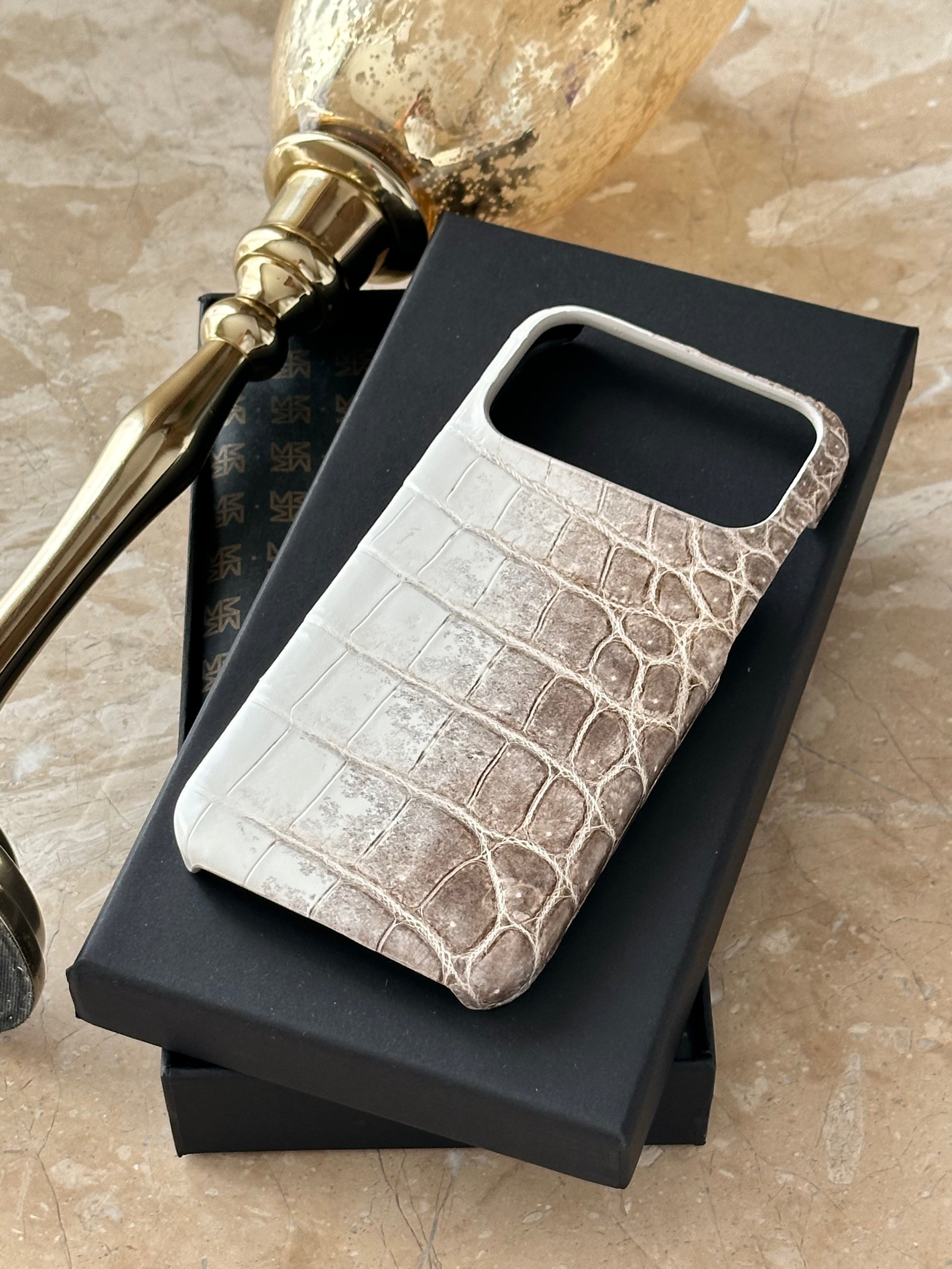 Himalayan Crocodile Leather MagSafe iPhone 17 Pro Case