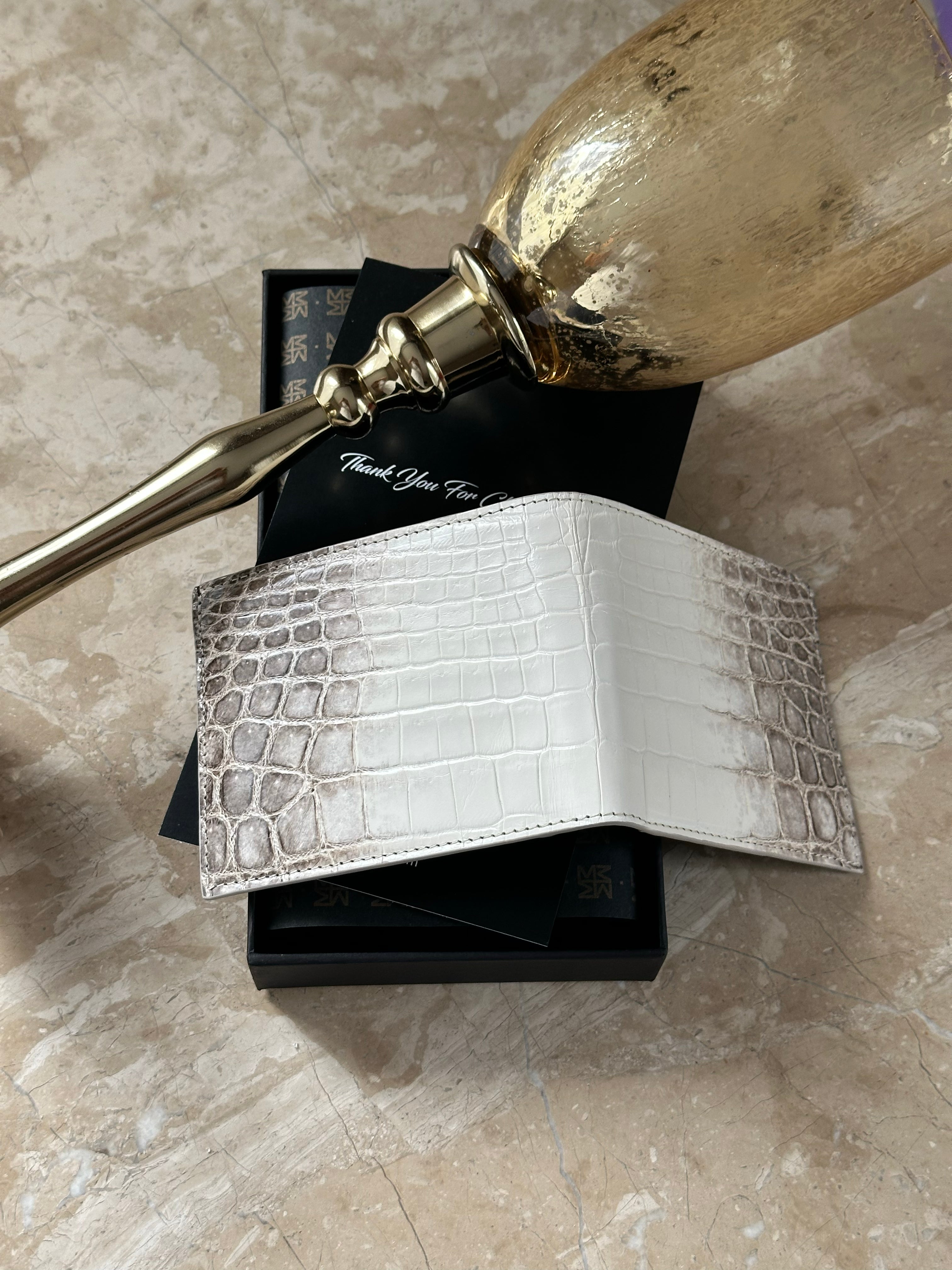 Himalayan Crocodile Leather Bifold Wallet