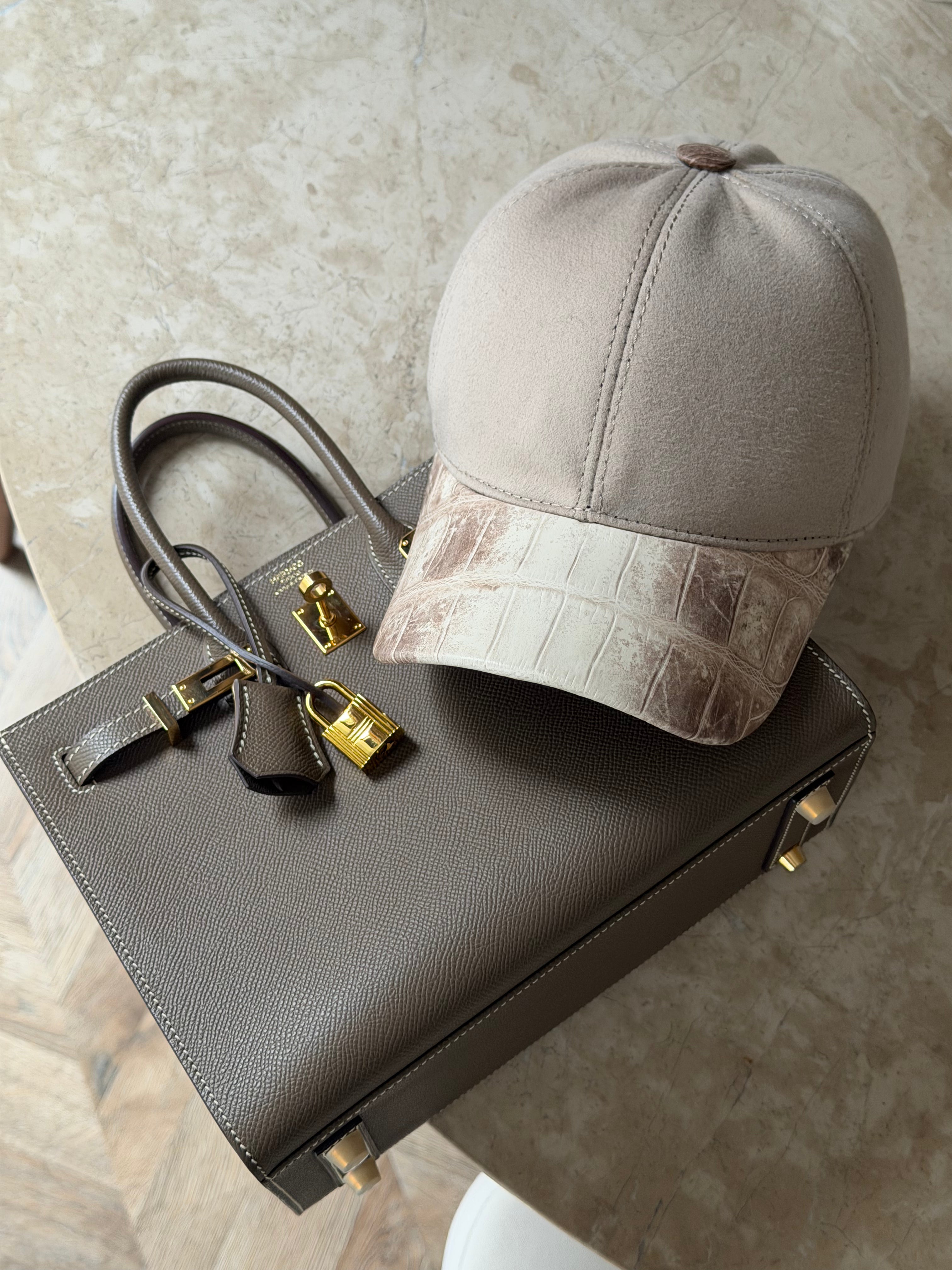 Himalayan Crocodile Leather with Cashmere Unisex Hat