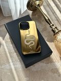 Snake Design Gold Plated iPhone 17 Pro Max Case