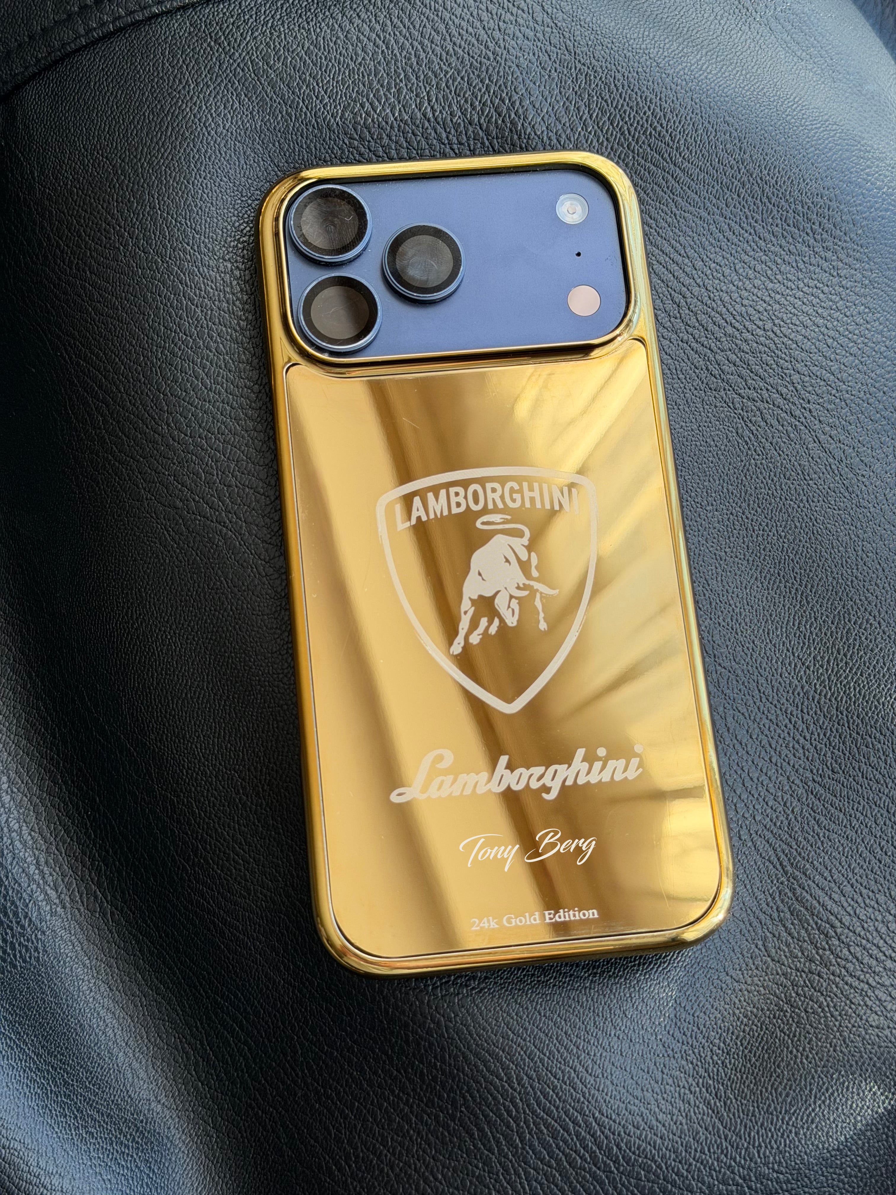 Lamborghini Design Gold Plated iPhone 17 Pro Max Case