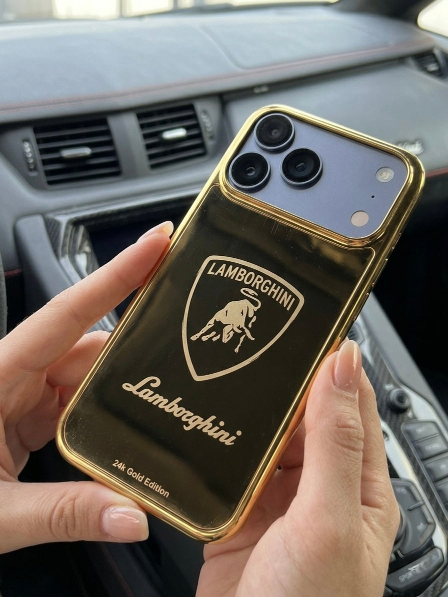 Lamborghini Design Gold Plated iPhone 17 Pro Case