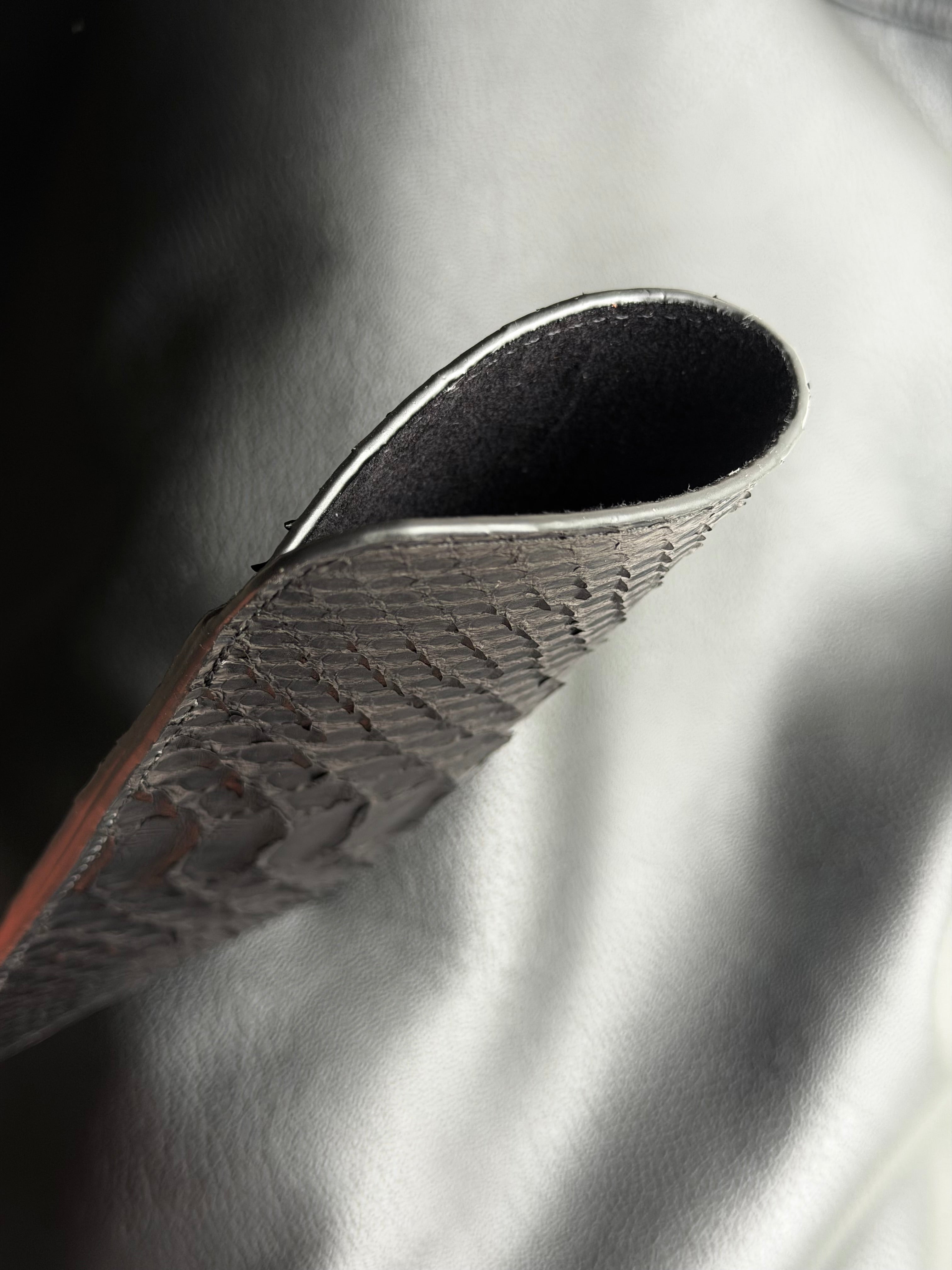 Black Snake / Python Leather Eyewear Case
