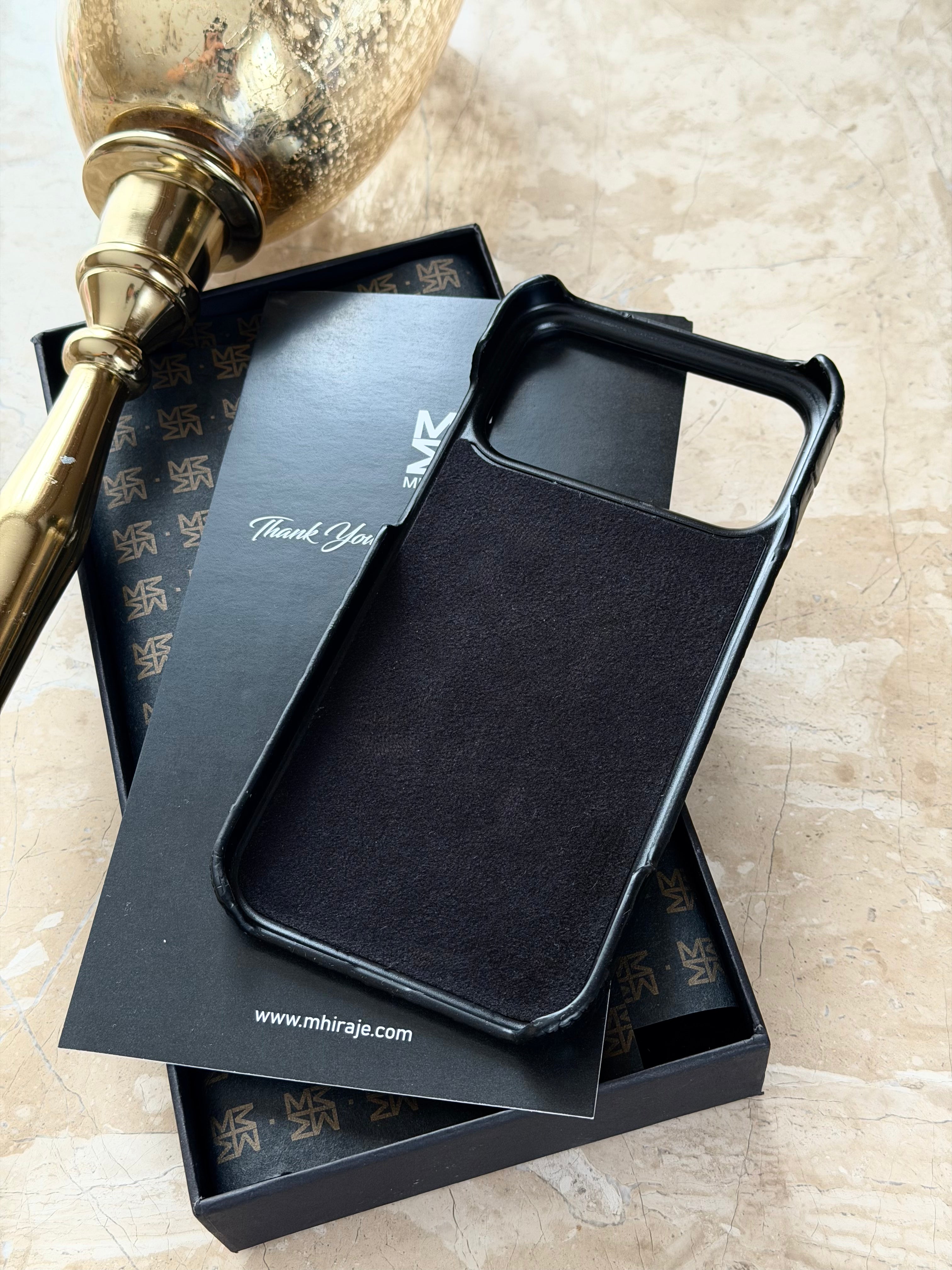 Black Python Snake Leather iPhone 17 Pro MagSafe Case