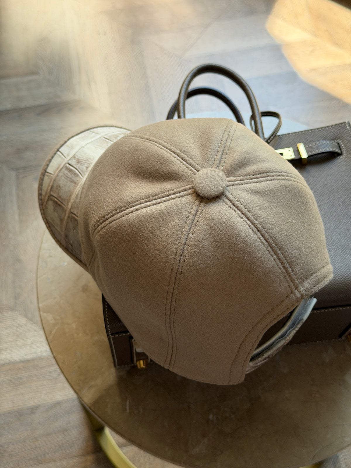 Himalayan Crocodile Leather with Cashmere Unisex Hat