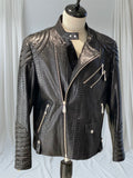 Black Python Leather Philipp Plein–style Jacket