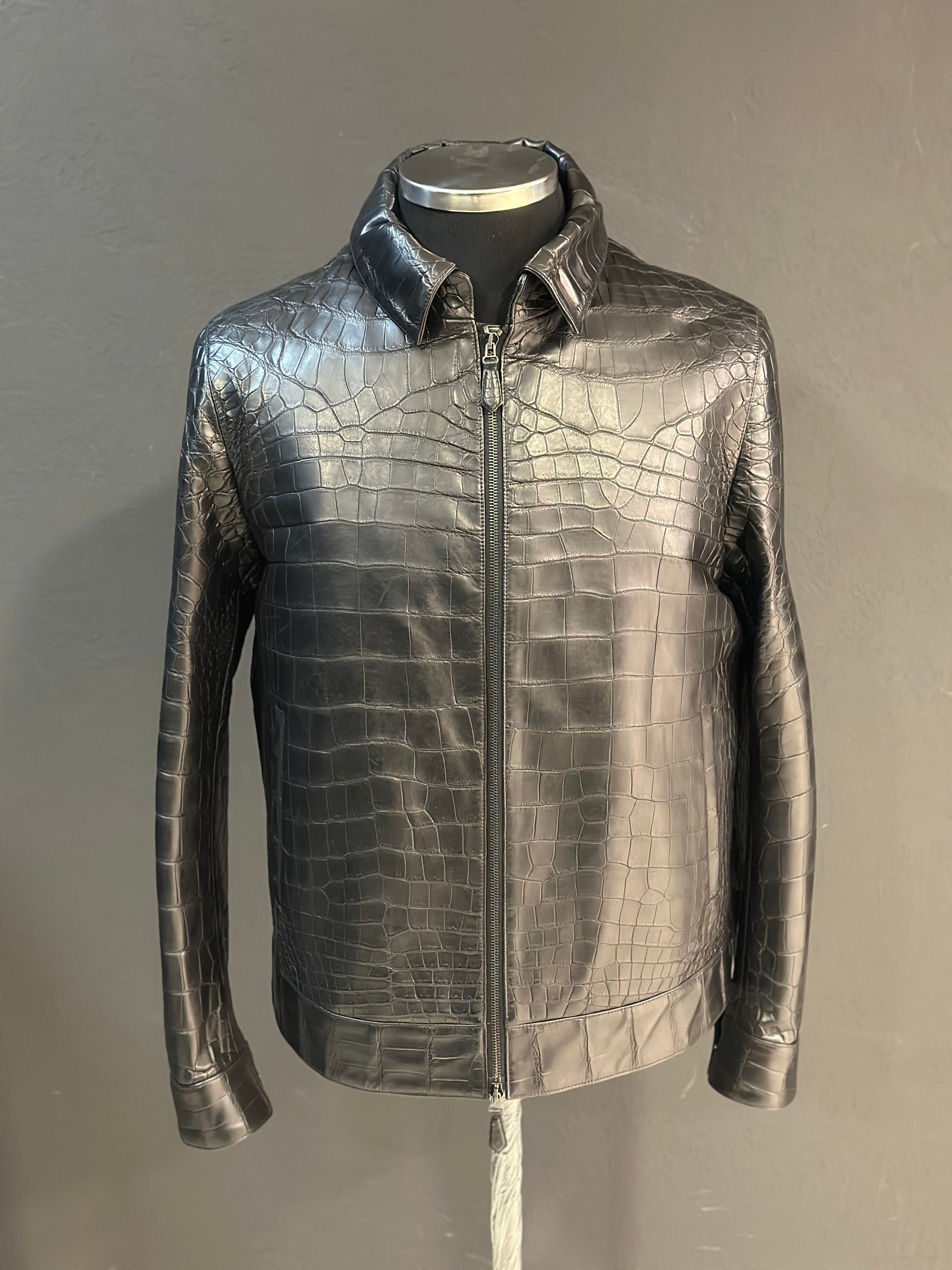 black crocodile men jacket