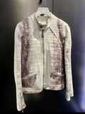 Himalayan Crocodile Leather Biker Men Jacket