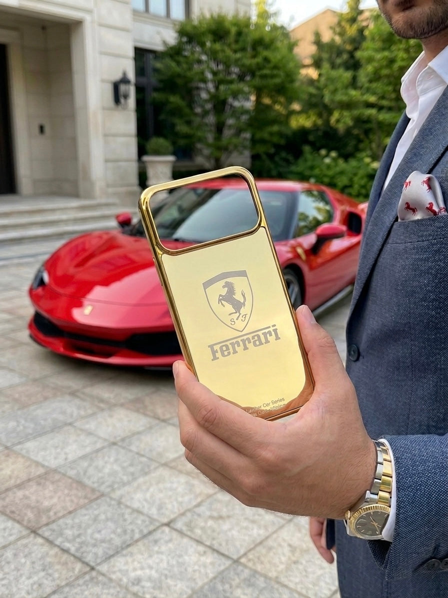 ferrari-iphone-17-pro-max-gold-personalized-case
