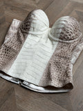 Himalayan Crocodile Leather Corset