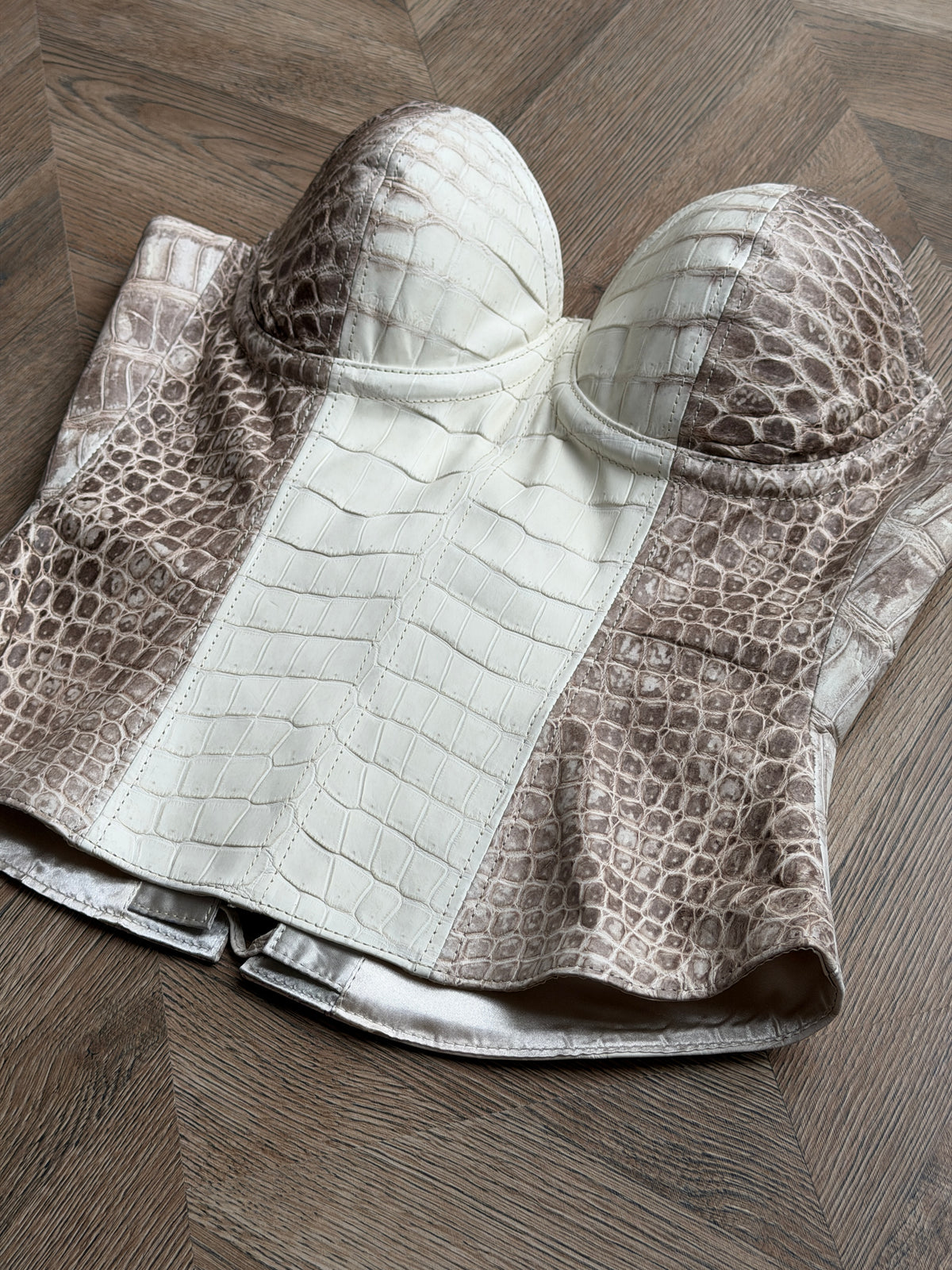 Himalayan Crocodile Leather Corset