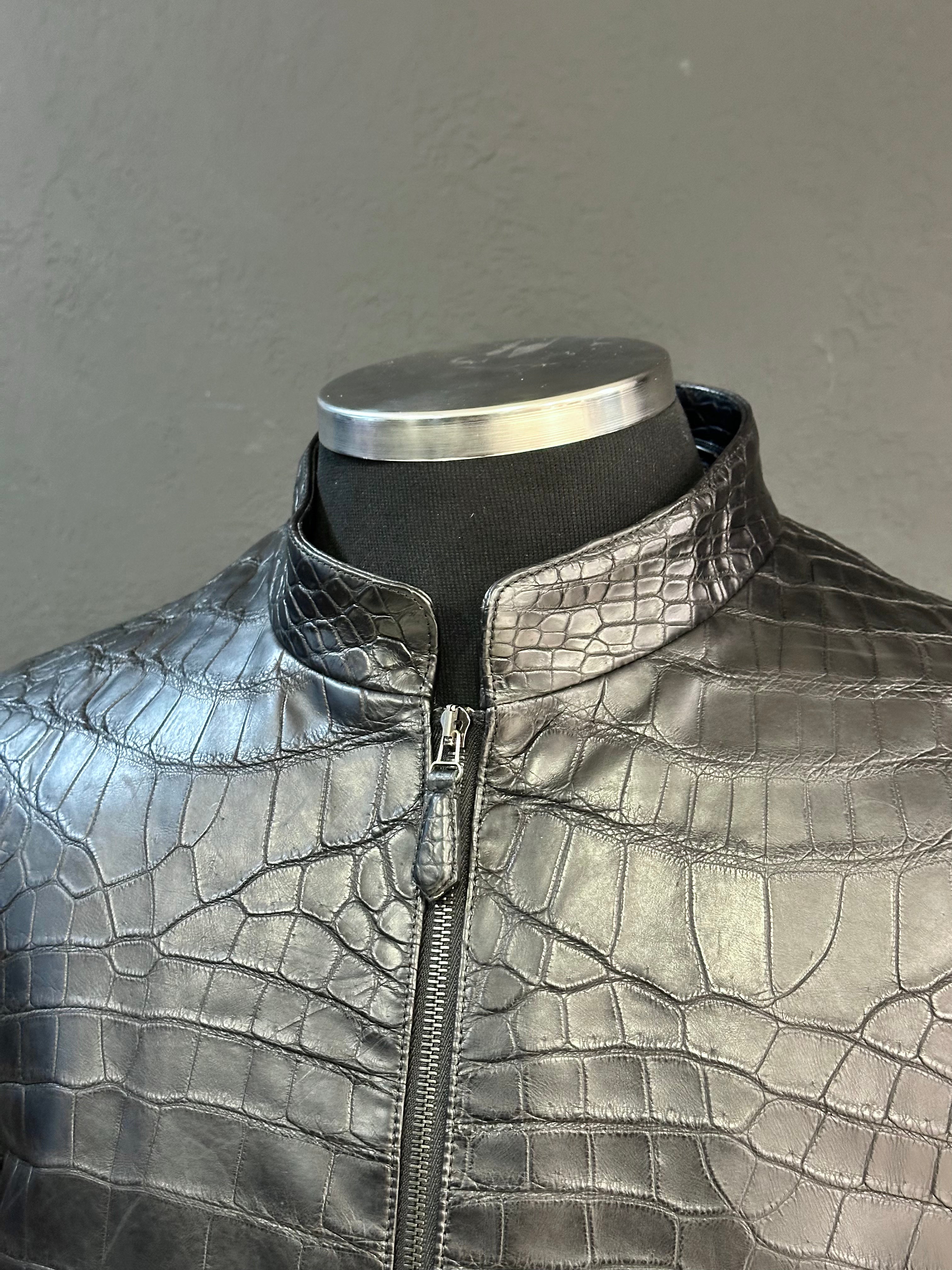 black crocodile men jacket