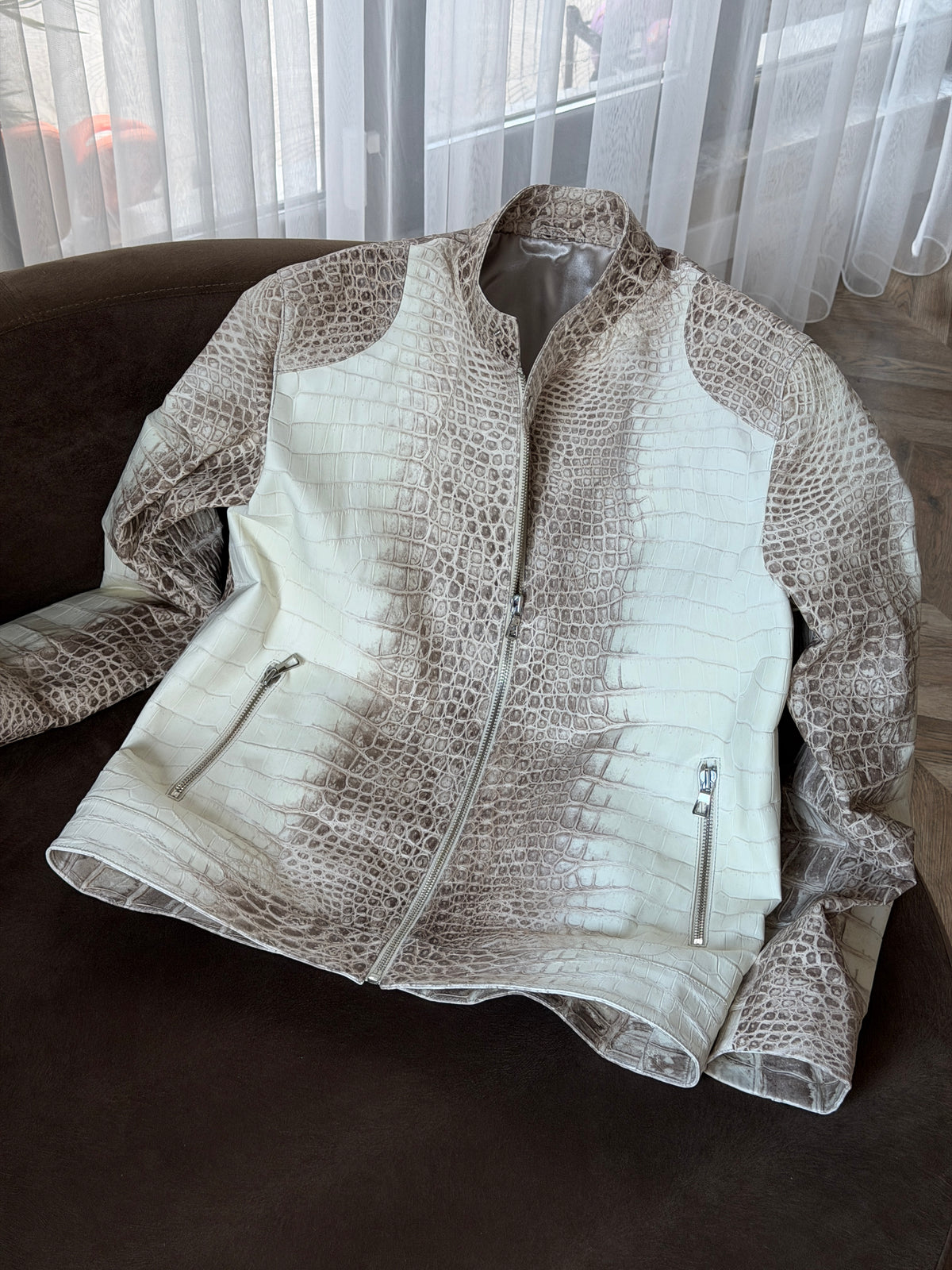 Himalayan Crocodile Leather Men Jacket