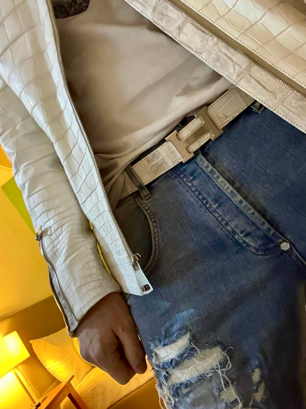 Himalayan Crocodile Leather Belt