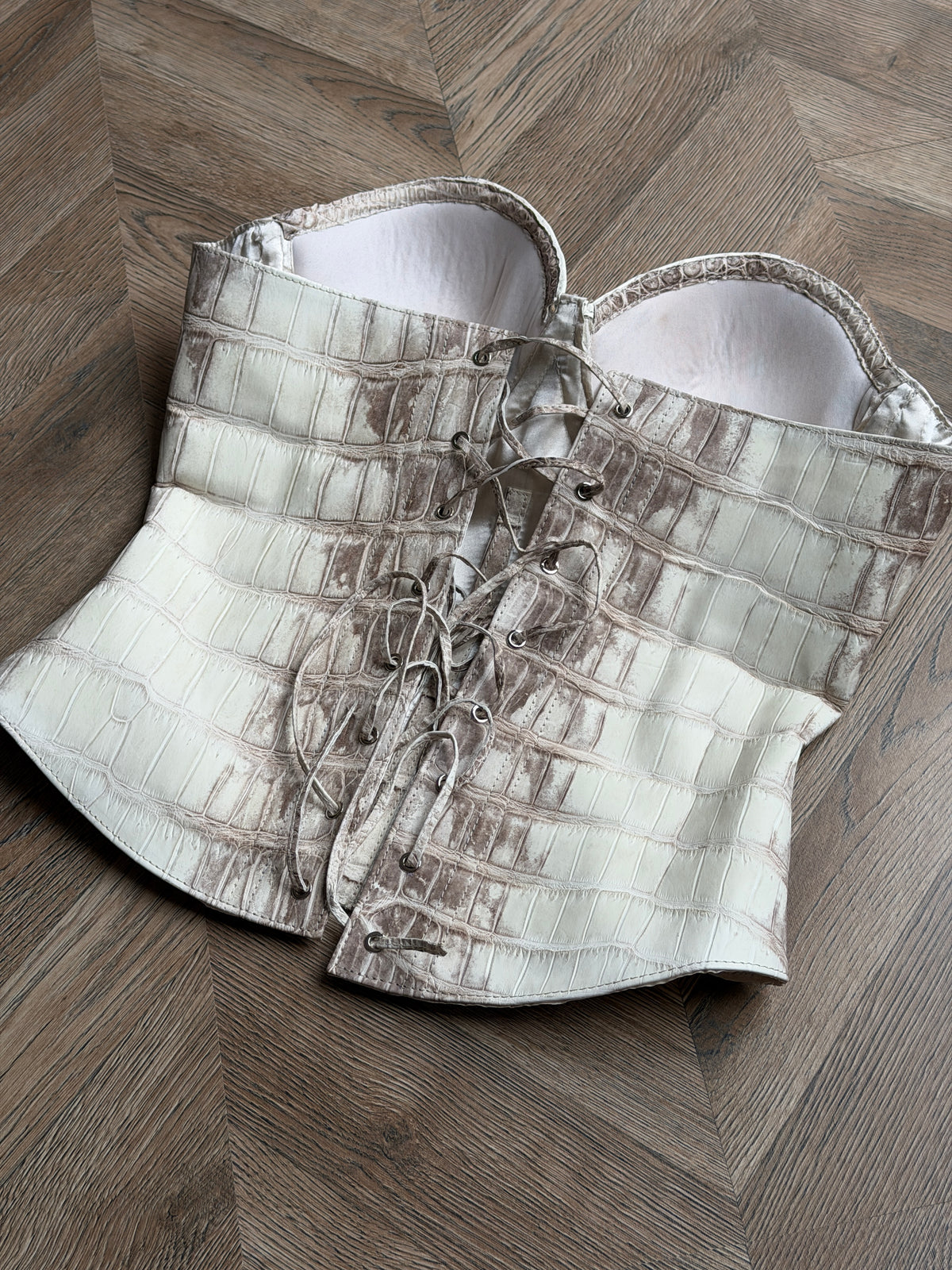 Himalayan Crocodile Leather Corset