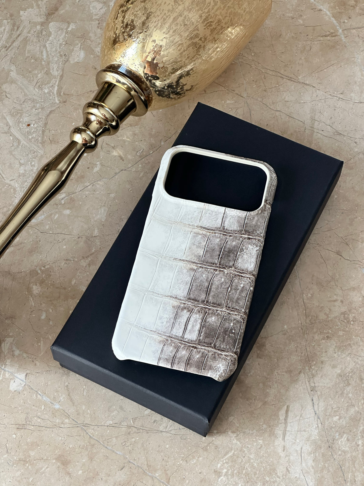 Himalayan Crocodile Leather MagSafe iPhone 18 Pro Max Case