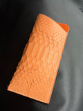 Orange Snake / Python Leather Eyewear Case
