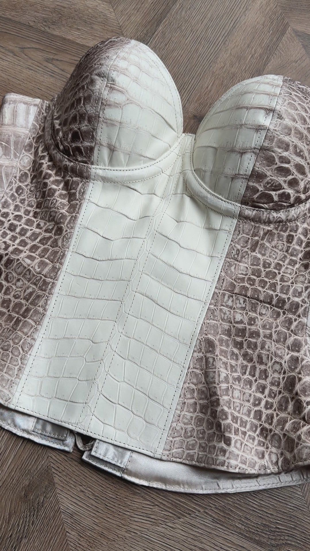 Himalayan Crocodile Leather Corset