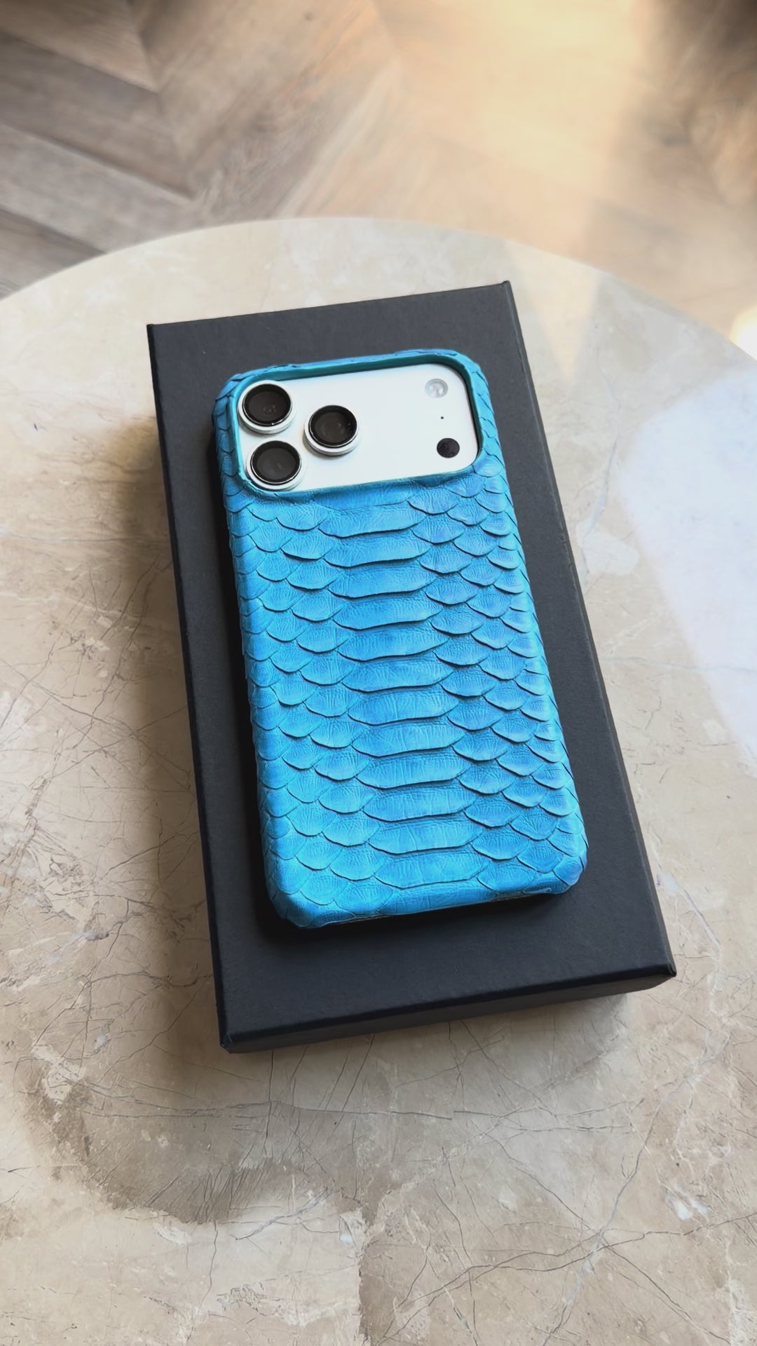 Glacier Python Snake Leather iPhone 18 Pro Max MagSafe Case